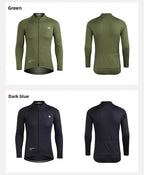 XINTOWN Men's Long Sleeve Cycling Jersey, Spring/Summer Racing Apparel, Export Bicycle Clothing, Solid Color Long Top