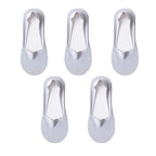 5Pairs Women Socks Breathable Invisible Silicone Non-slip Solid Color Boat Sock Comfortable High Quality No-Show Sox Ultra-thin