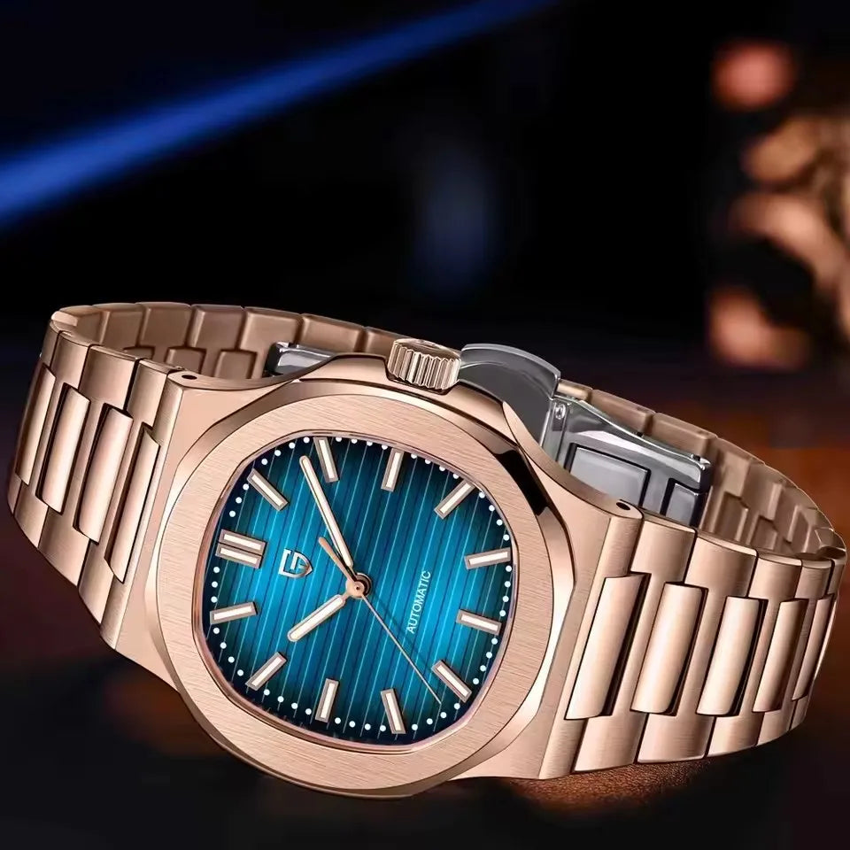 PAGANI DESIGN New Sporty Elegance Mechanical Watch Sapphire Seagull ST16 Movt Man watch Stainless Steel Luminous Men's Watches