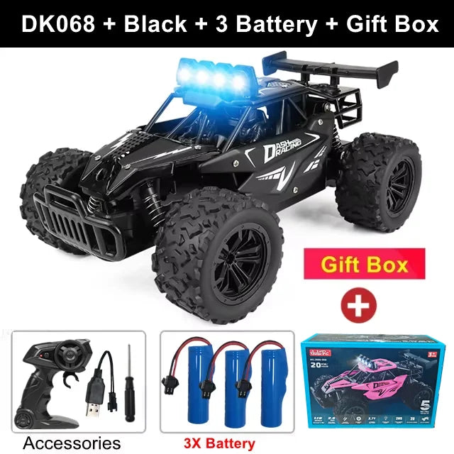 Oike RC Car 1:16 Model With LED Lights Radio Off-road Remote Control Climbing Vehicle Outdoor Cars Drift Race Toys Boys Gifts