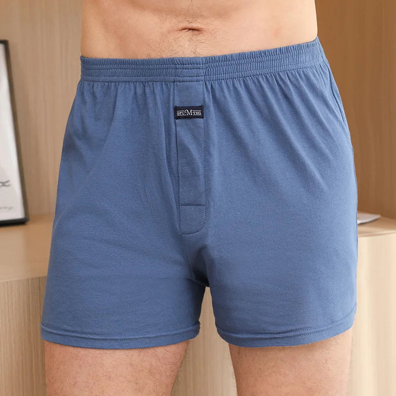 Men's Aro Pants Underwear 100% Pure Cotton Home Sleeping Pants Loose Breathable Men's High Waisted Four Corner Boxers Shorts