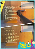 LED Light-Up Acrylic Message Board Erasable USB Drawing Board Birthday Gift Bar Advertising for Creative Activities with Stand