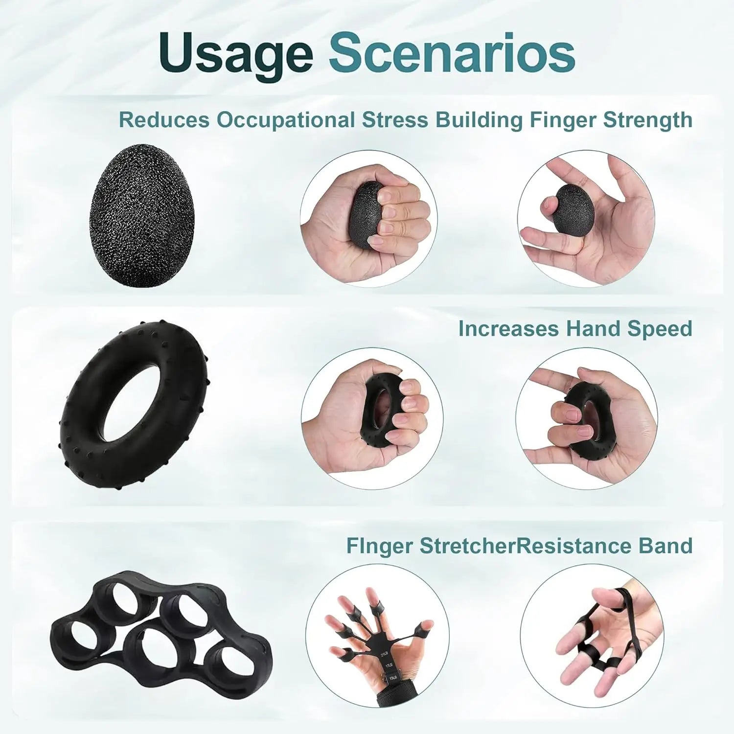 Mechanical Counting Grip Strength Trainer With Finger Exerciser For Muscle Building Hand Injury Recovery Rehabilitation Training