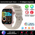 2025 New AI Diagnosis Blood Lipids Uric Acid Body composition Test Smart Watch For Men ECG+PPG Bluetooth Call Health Smartwatch