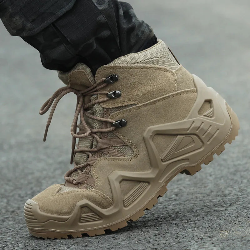 Men Casual Hunting Ankle Boots Outdoor Tactical Hiking Man Boot  Hunting Work Boots for Motorcycle Shoes Botas Militares