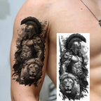 1 Sheet Waterproof Knight Warrior Gladiator Temporary Tattoos For Men Women Realistic Fake Tattoo Sticker  Forearm Tatoos Decals