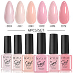 LILYCUTE Nail Gel Polish Set Pink Green Spring DIY Nail Art Design Long Lasting Soak Off UV Gel Manicure Painting Gel Vernis Kit