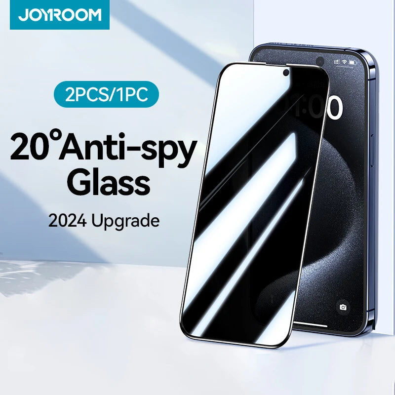 Joyroom 1/2Pcs 20°Anti-spy Glass For iPhone 16 15 Pro Max Glass For iPhone 16 15 14 13 12 11 Pro Max Privacy Screen Protector Main image
