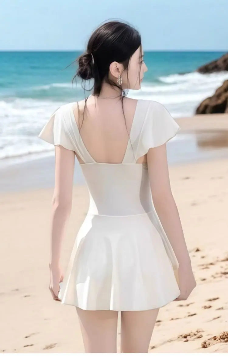 Swimsuit Women's New Split Professional Student Hot Spring Conservative Swimwear