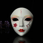 Party Supplies Full Face Cosplay Geisha Mask Flower Dress Up Hanfu Cosplay Mask Masquerade Spooky Japanese Mask Children's