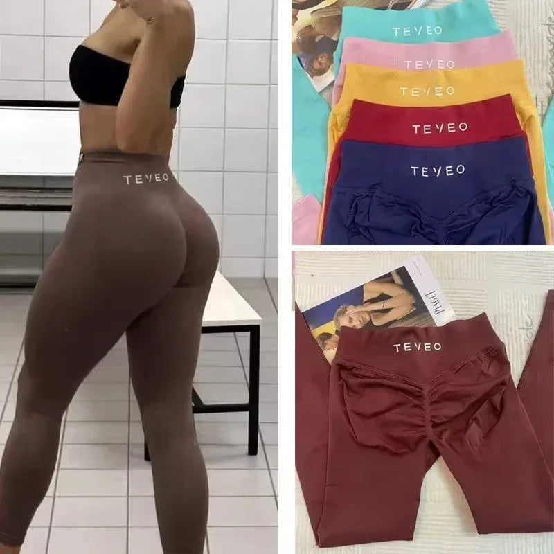 TEVEO – Leggings De Fitness Respirants Pour Femmes, Pantalons De Yoga De Haute Qualité, Pantalons De Cyclisme A Haute Elasticité Secondary image