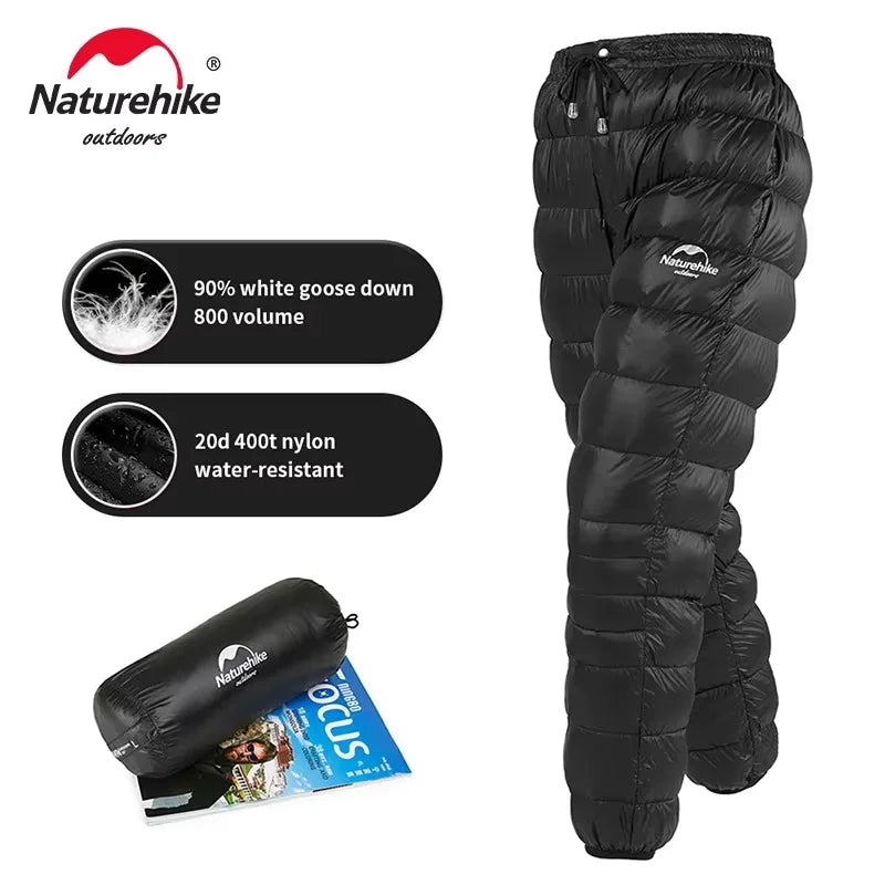 Naturehike Goose & Duck Down Pants Women Men's Winter Hiking Pants Outdoor Skiing Camping Trekking Thicken Waterproof Trousers Main image