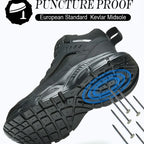 Rotary Buckle Safety Shoes for Man with Steel Toe Cap Anti-smashing, Anti-puncture, Anti-slip Work Safety Boots Industry Welding