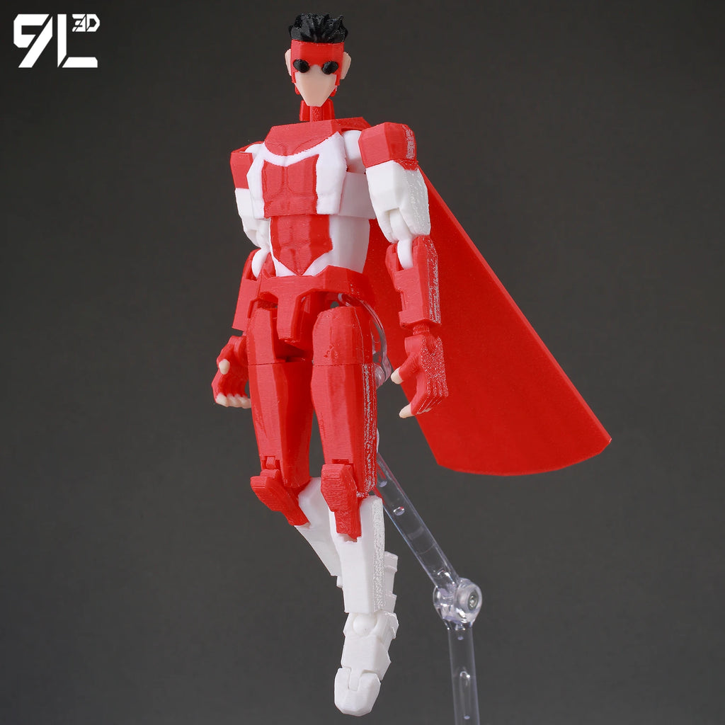 9L3D Superhero Team Invincible Boy Heroes Action Figure Lucky13 Dummy13 Multi-Colored T13 Multi-Jointed Collectible Toys Titan13