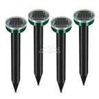 4/8X Solar Repeller Powered Ultrasonic Sonic Mouse Mole Pest Rodent Repellent Vibration Wave Yard Outdoor Garden Lawn Farm Field