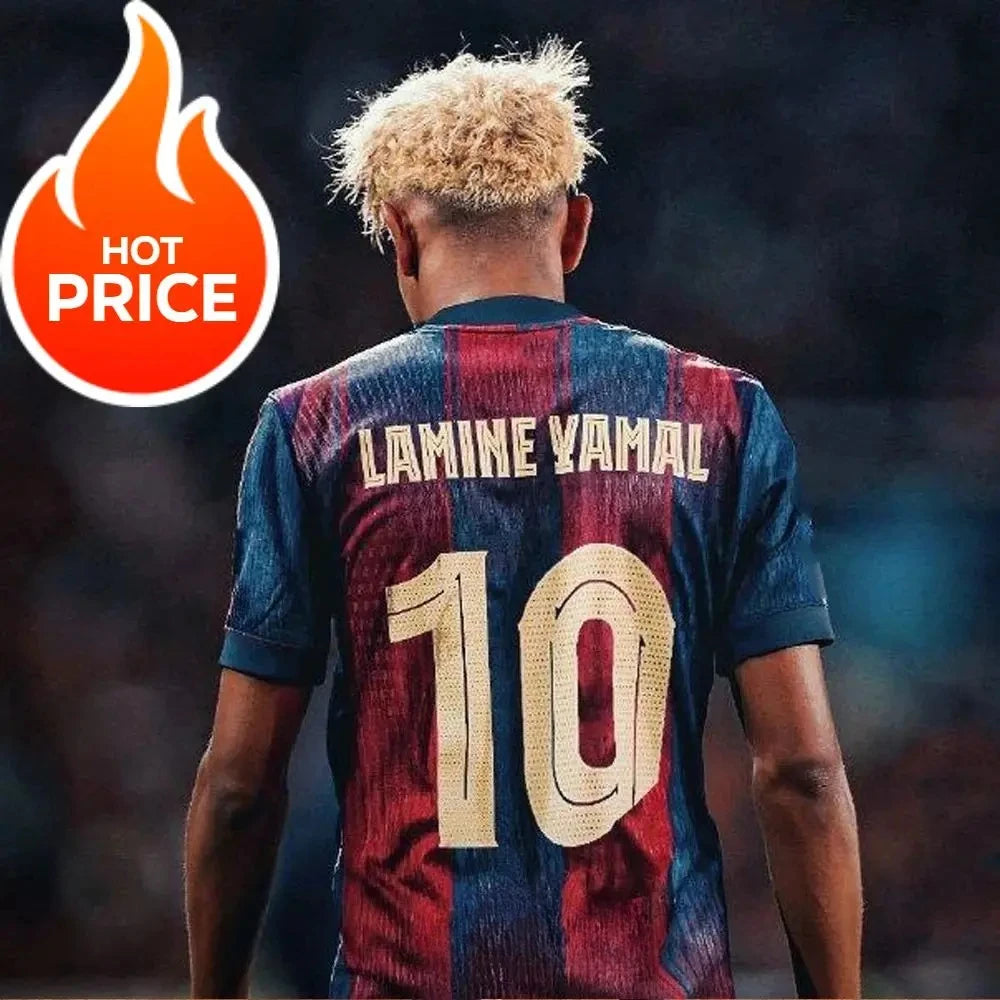 AI CHATGPT Lamine Yamal Short Sleeve Football Shirt Number 10 Youth Kids Training Soccer Uniform Breathable family Jersey Tee Main image