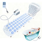 Spa Bubble Bath Massager Portable Bathtub Massage Pad With Anti-Slip Pad And Inflatable Pillow For Family Relaxation Bathroom