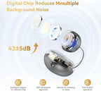 UYUXIO Clip Ear Open Earbuds BT 5.4 Headphones IPX7 Waterproof Headsets Clip on Earphones with Microphone for Sports Running