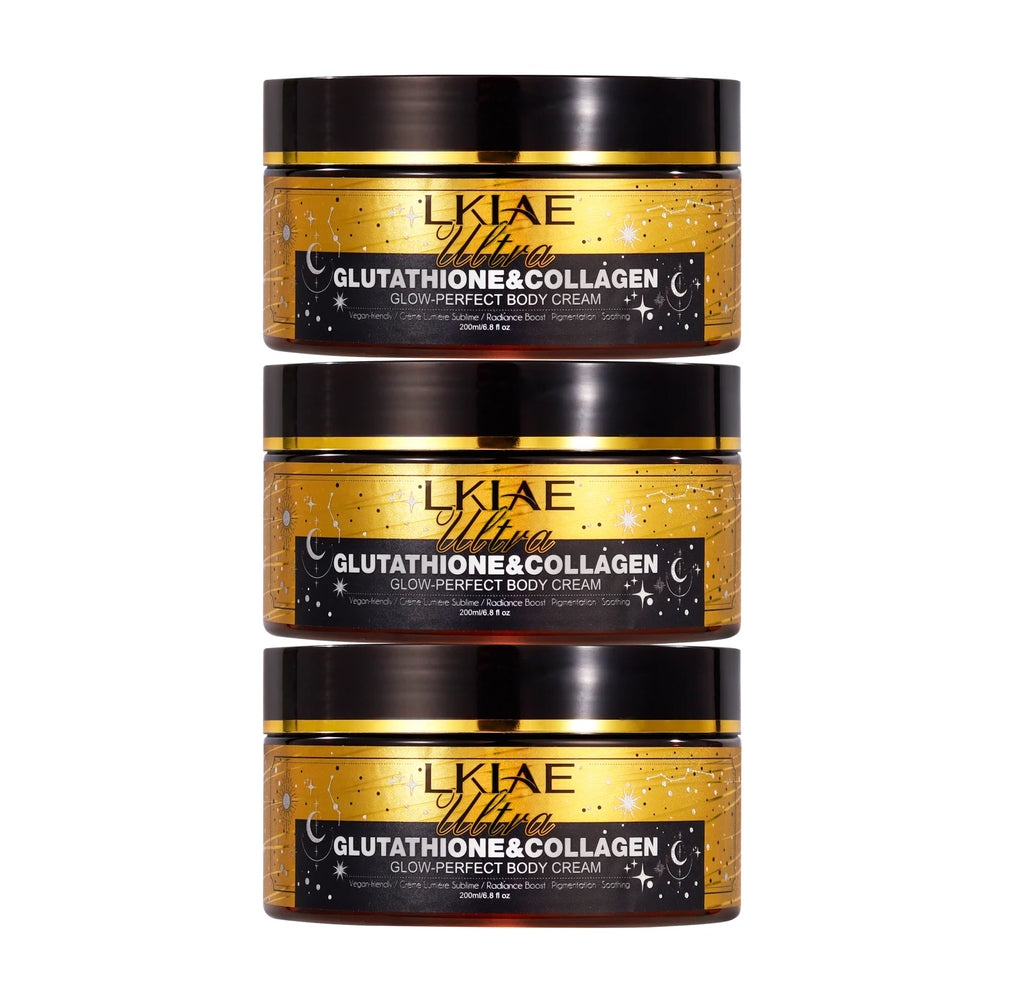 LKIAE Ultra Glutathione Collagen Skin Glowing Body Cream, 24-Hour Intense Hydration, Brightening, Deep Nourish & Glow, 200ml