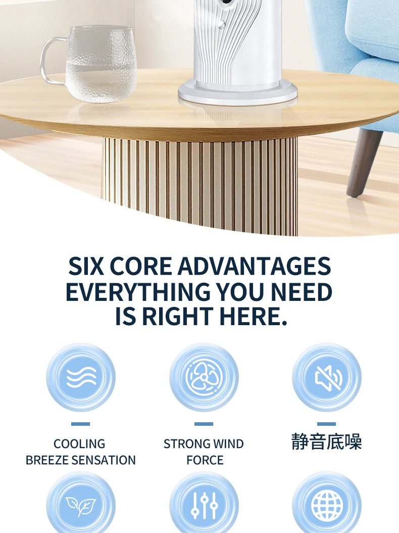 USB mini air cooler: nano spray humidification, water cooling, fast cooling, multi-speed timing, portable for office Air cooler