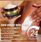 LKIAE Ultra Glutathione Collagen Skin Glowing Body Cream, 24-Hour Intense Hydration, Brightening, Deep Nourish & Glow, 200ml