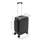 Modern 20in PC Luggage Suitcase Aluminum Alloy Hard Shell Travel Suitcase with 4 Wheels 3-open Structure for Trips