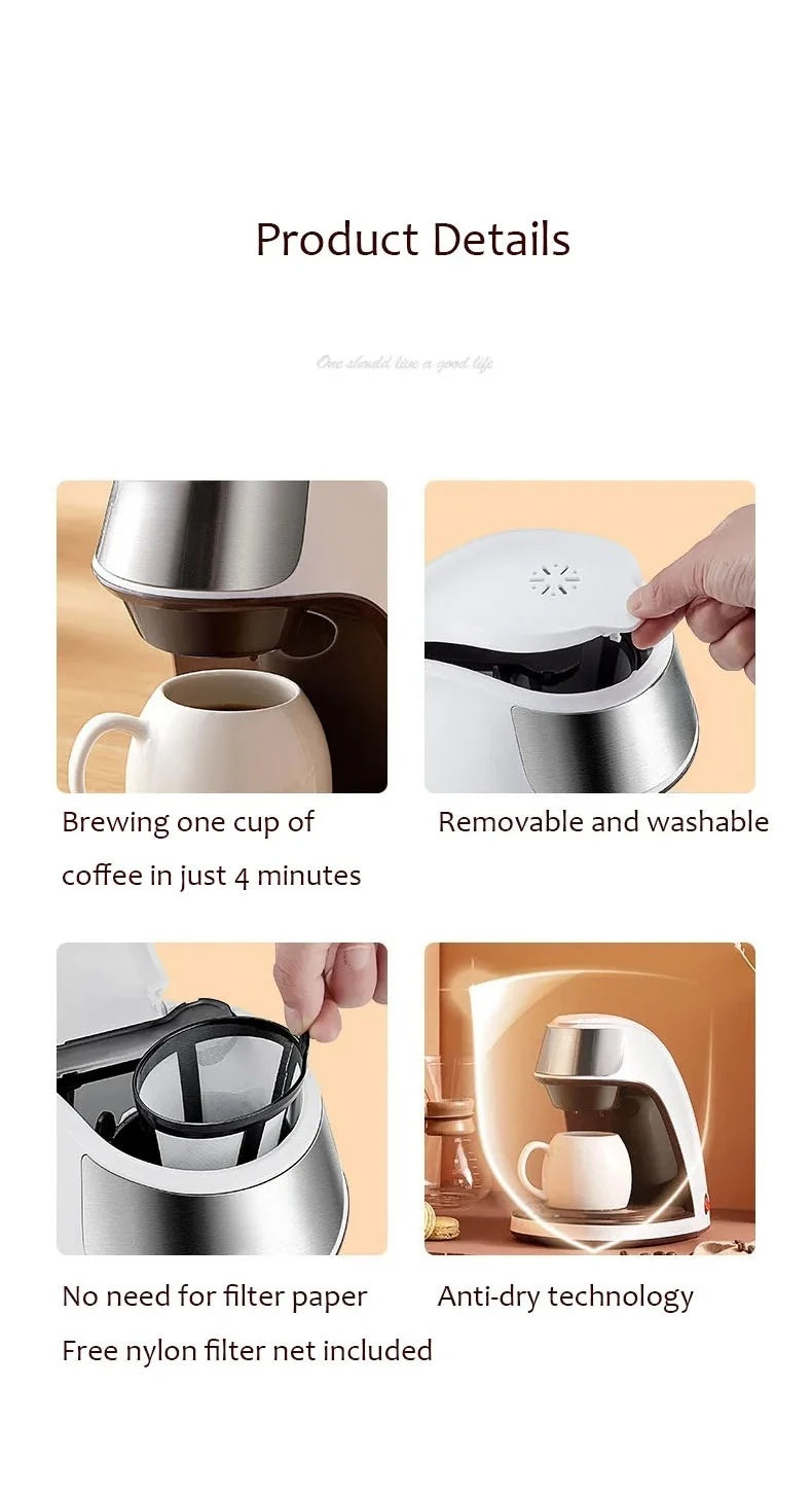 Home Drip Coffee Maker Multifunctional Coffee Tea Brewing Machine Small Office Americano Coffee Tea Maker
