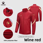 Kelme Children's Sports Jacket Autumn And Winter Knitted Jacket Outdoor Windproof Running Training Suit