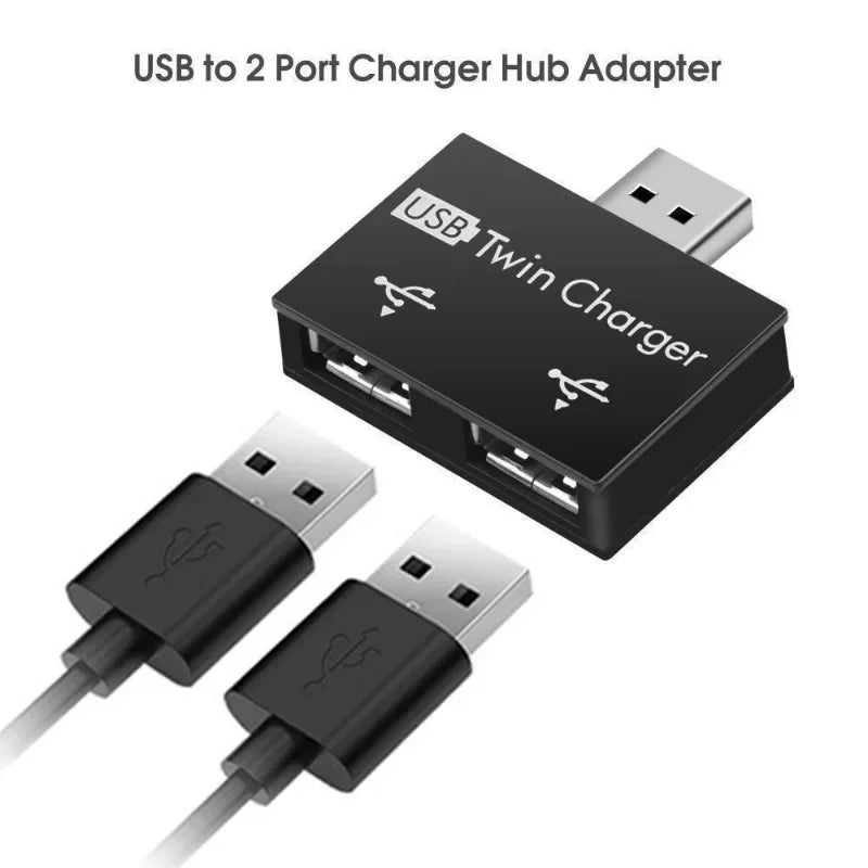 1pc 2.0 USB Splitter 1 Male to 2 Port Female USB Hub Adapter Converter for Phone  Laptop PC Computer Charging Accessories Image principale du produit