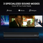 Redragon GS821 Computer Soundbar - Hi-Fi Stereo PC Speaker with BT 5.3, Optical/HDMI ARC/AUX/USB Port, 3 EQ Modes,