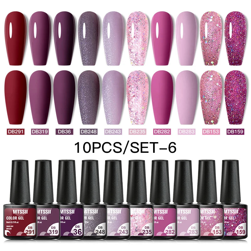 10/12PCS/SET Cat Magnetic Gel Nail Polish Set 9D Reflective Glitter Gel Semi Permanent UV Gel Soak Off Sparkling Nail Art Kits