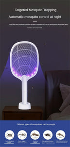 Mosquito Killer Lamp USB Rechargeable Electric Foldable Mosquito Killer Racket Fly Swatter Repellent Lamp Zapper Insects Racket
