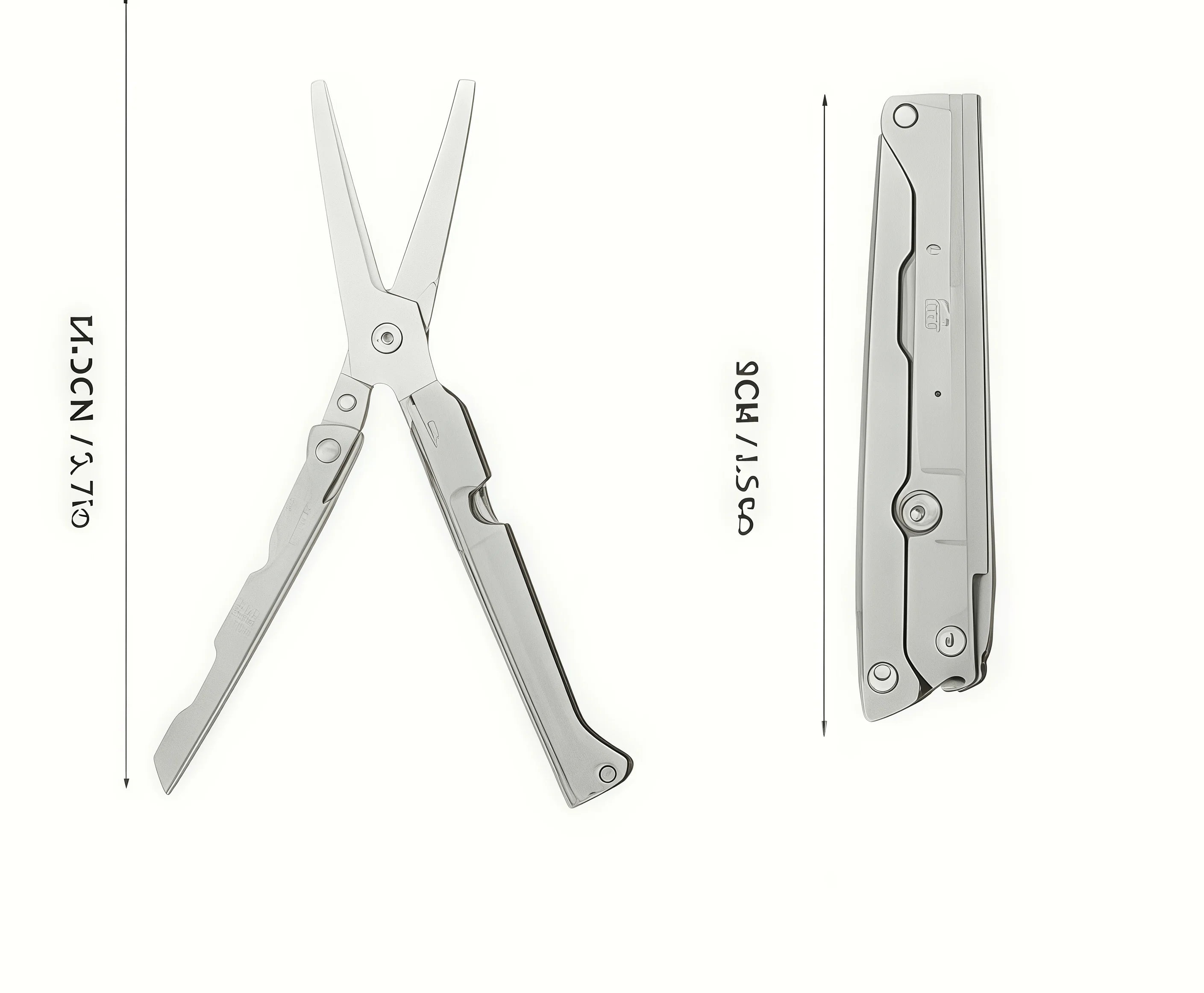Portable Folding Stainless Steel Scissors, Multifunctional Outdoor Tool for Camping, Hunting and Fishing Survival Gear