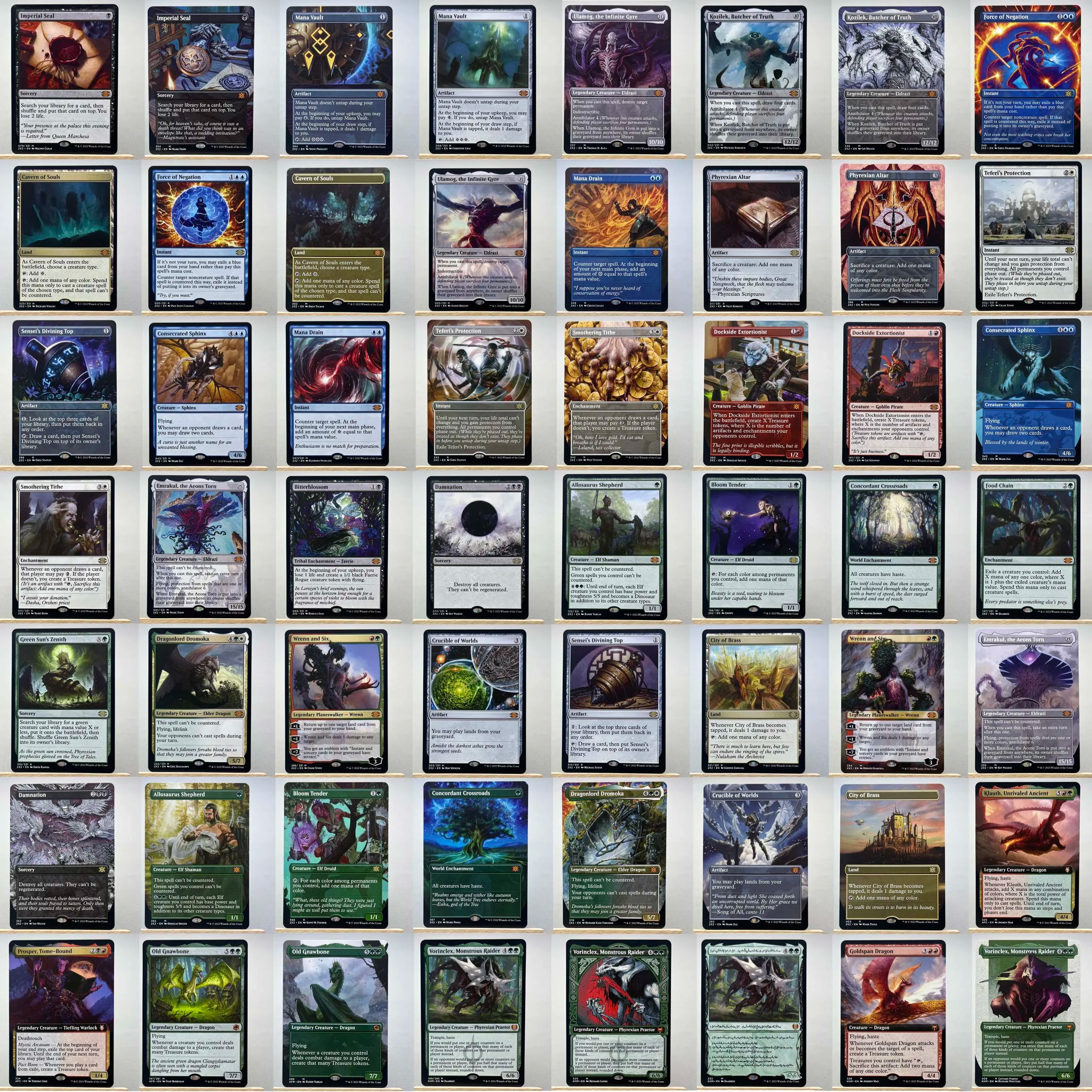 Whole Set TCG Cards for Home Play Proxy magical power9 beta fetch lands VMA dual  shock land The One Ring gathering Sol Ring