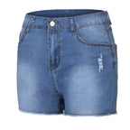 Women's High Waist Butt Lifting Denim Shorts Frayed Hem Stretchy Bodycon Jeans Shorts Sexy Summer Club Hot Pants Streetwear 2026