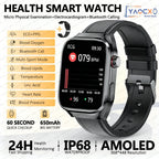2026 New Nursing Grade Uric acid Blood lipids Smart Watch Men ECG+PPG Blood Pressure Heart Rate Bluetooth Call Health Smartwatch