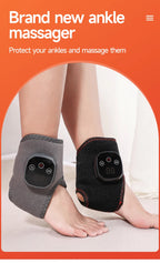 Electric Heat And Vibration Ankle Wrist Massager Hot Compress Therapy Ankle Massage Heated Wrap Support Brace Foot Protector