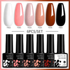 LILYCUTE 7ML 6PCS Neon Gel Nail Polish Set fluorescent Series Color Changing Semi Permanent Soak Off Manicure kit Nail Art Gel