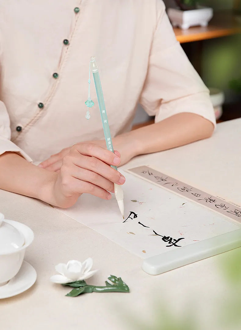 Professional Chinese Calligraphy Brush Set Middle Regular Script Bamboo Pen for Paint Brushes Stationery for Adult Beginner