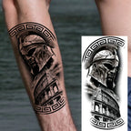1 Sheet Waterproof Knight Warrior Gladiator Temporary Tattoos For Men Women Realistic Fake Tattoo Sticker  Forearm Tatoos Decals