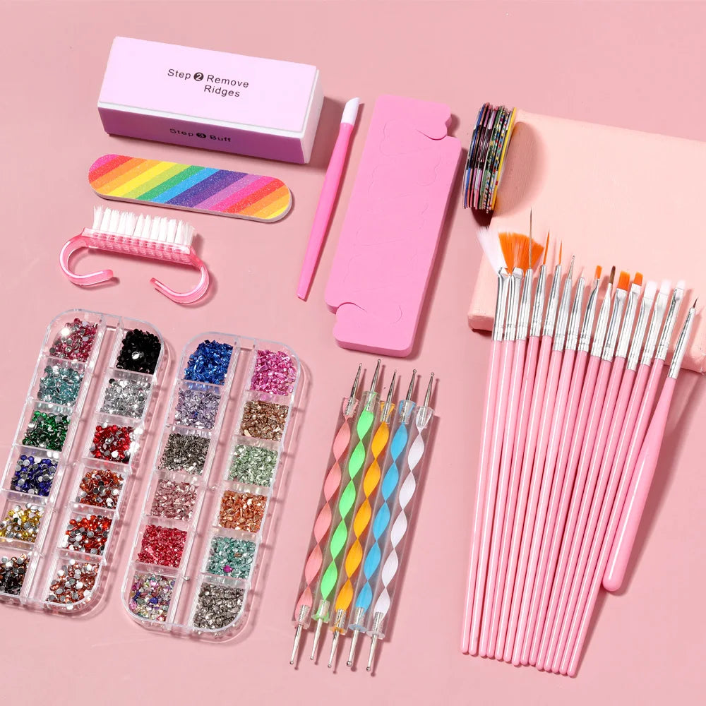 Manicure Set for Nail Sequin Kit Nail Care Accessories Set Nail Art Pen Brush Nails Accessories Manicure Tools