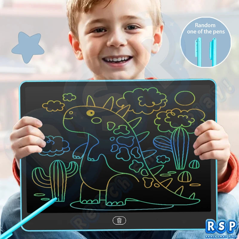 13/16 Inch LCD Drawing Tablet Writing Board Color Doodle Counting Practice Chalkboard Educational Toys For 3-12 Years Kids Gifts Main image