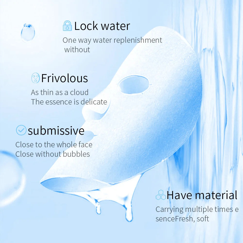 20pcs/5pcs Centella Collagen Face Mask VC Moisturizing Refreshing Sheet Masks Hyaluronic Acid  Facial Mask Skin Care Products