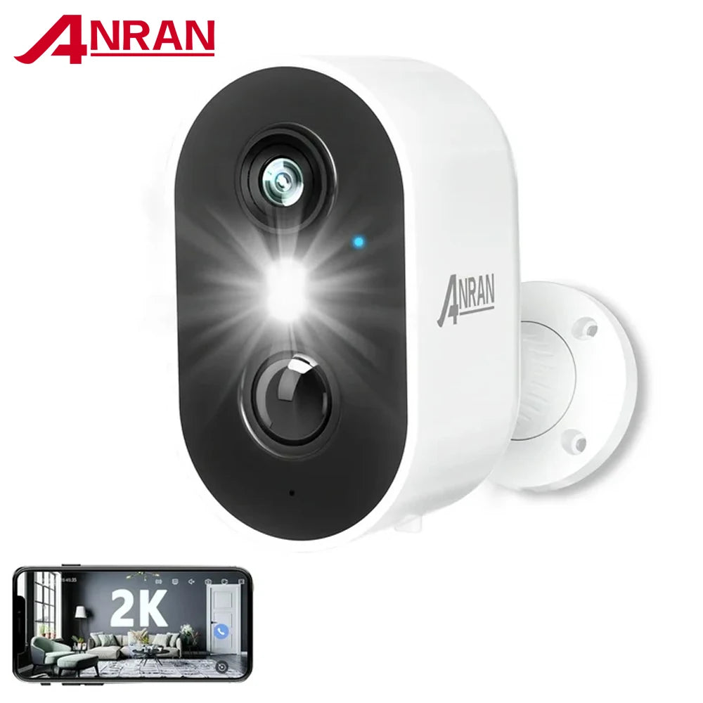 ANRAN 2K Rechargeable Battery Camera 2.4G WiFi Camera Wireless Home Surveillance Security Cameras PIR ,IP65 ,work with ANRAN app Image principale du produit