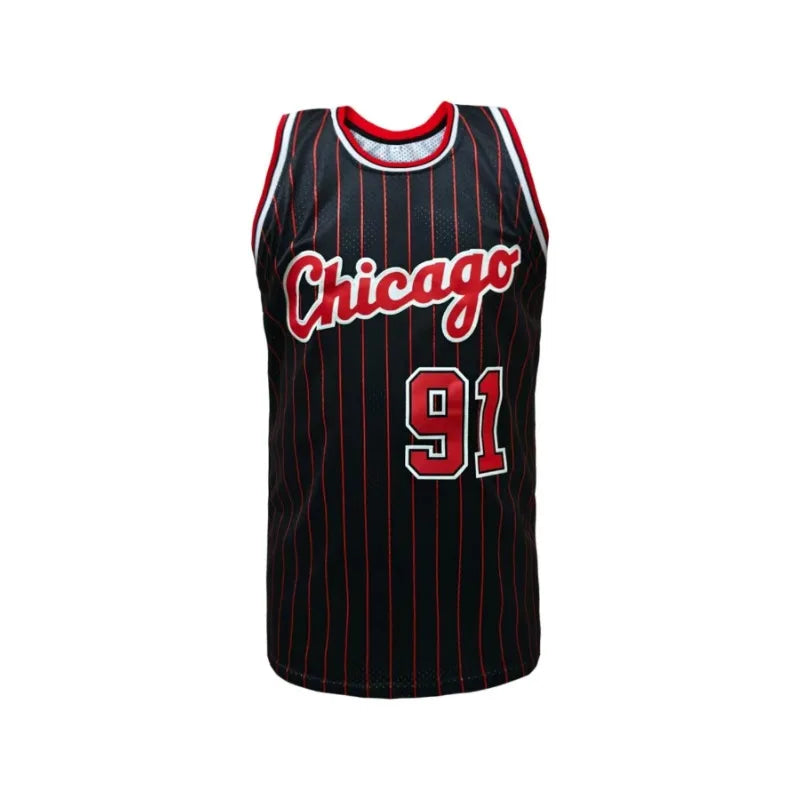 Mens Stripes Basketball Sports Jersey, Breathable Sleeveless Pattern Embroidery Sweatshirt Training Competition Sports Uniforms