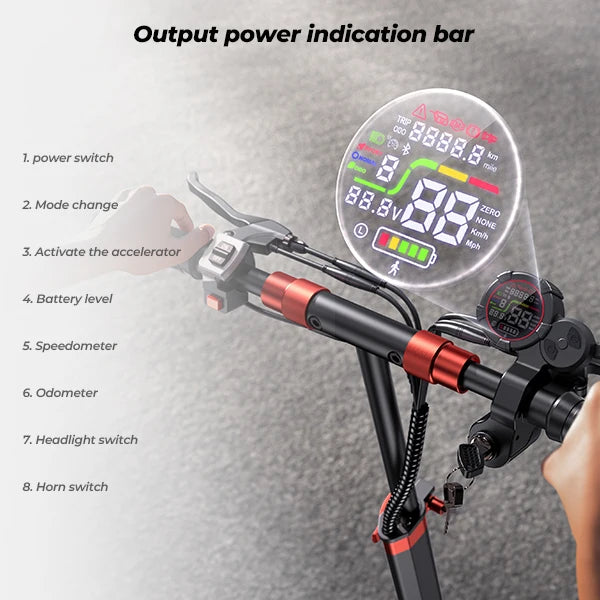 iScooter iX5S EScooters 48V15Ah Battery 1000W Motor EABS Braking System Electric Scooter 11" off-road Tire Aldult City E-Scooter