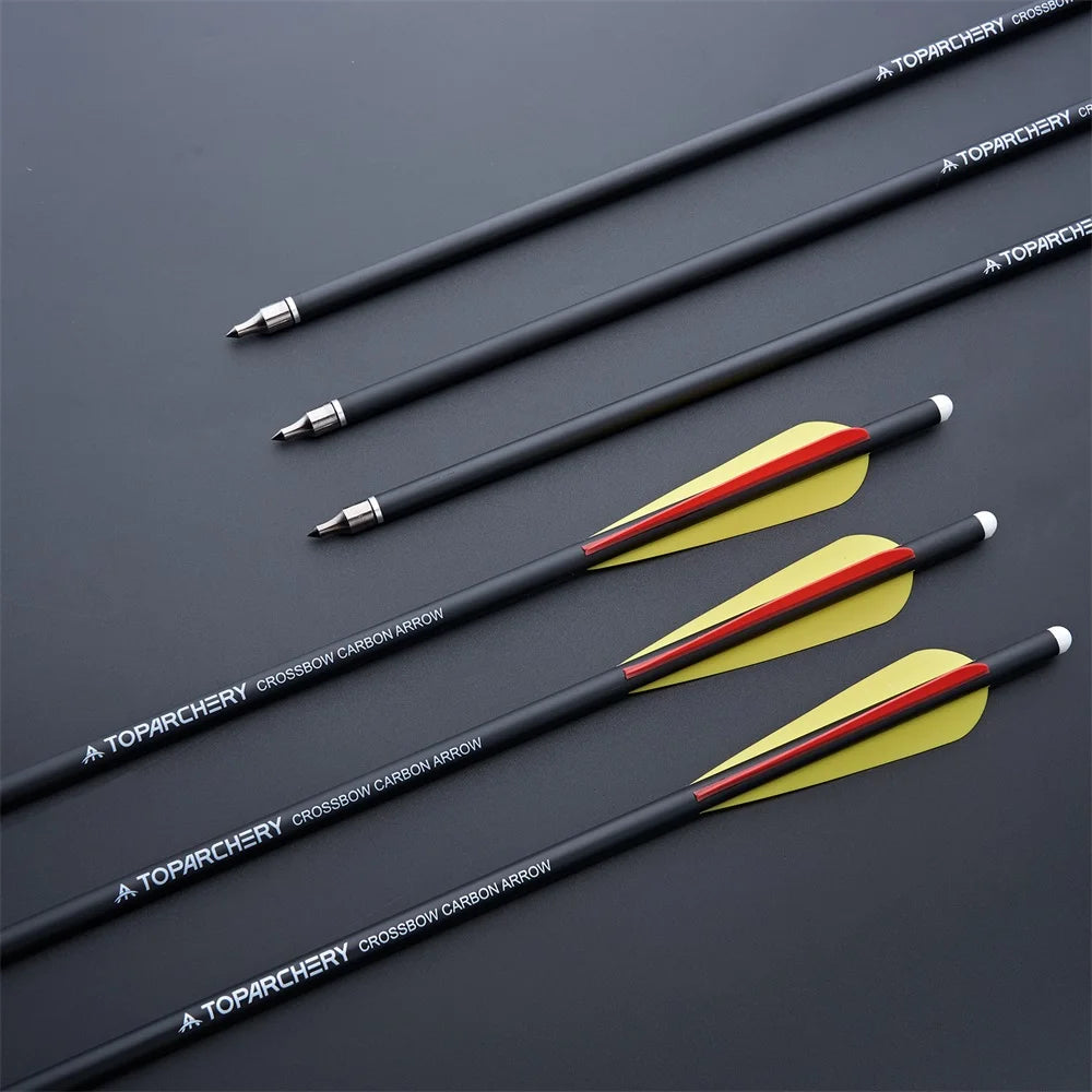 Carbon Crossbow Arrow with Replaced Arrowhead, Archery Bolts, Shooting Accessories, Hunting, ID8.8, OD7.6, 20"