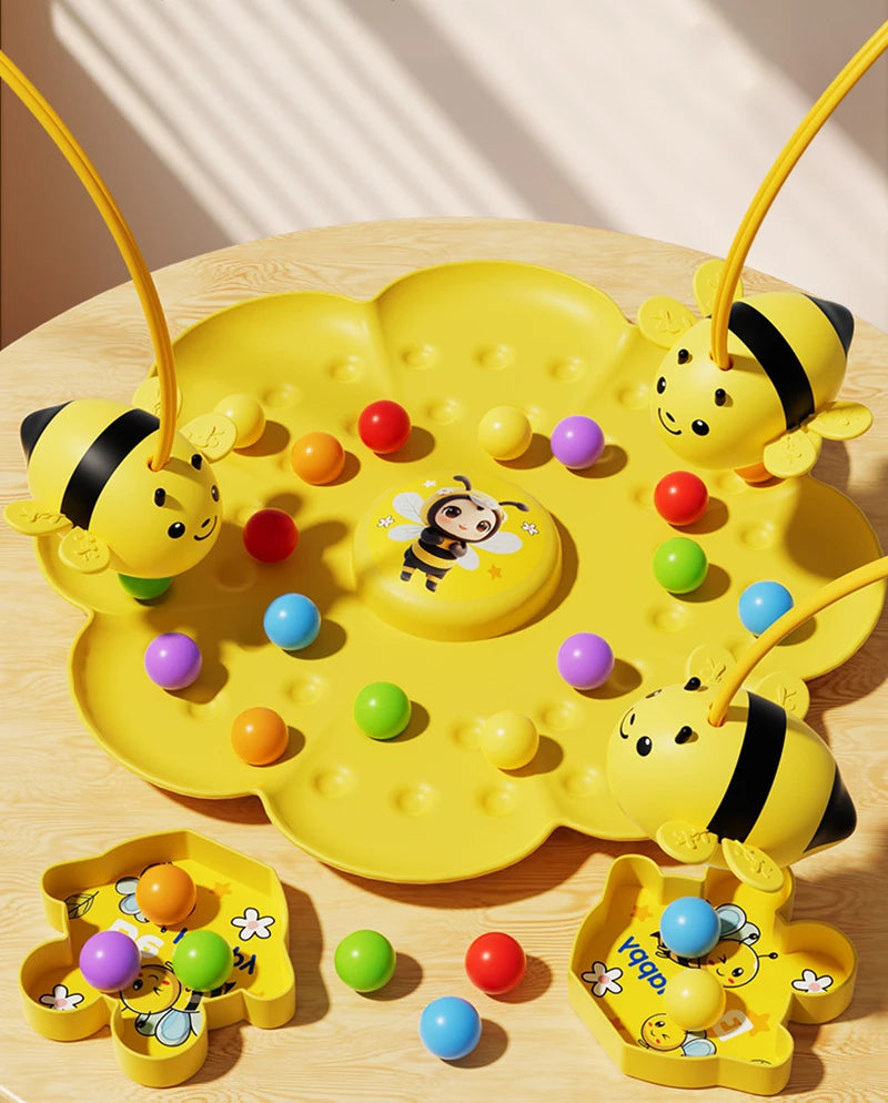 Bumble Bee Magnetic Toy Funny Family Board Games Montessori Sorting Puzzle Fishing Toys Interactive Games for Kids and Adults