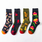 1 Pair Women Socks Cartoon Dog Octopus Flower Plant Kawaii Funny Casual Female Cotton Sock Hosiery Streetwear Harajuku Crew Sock
