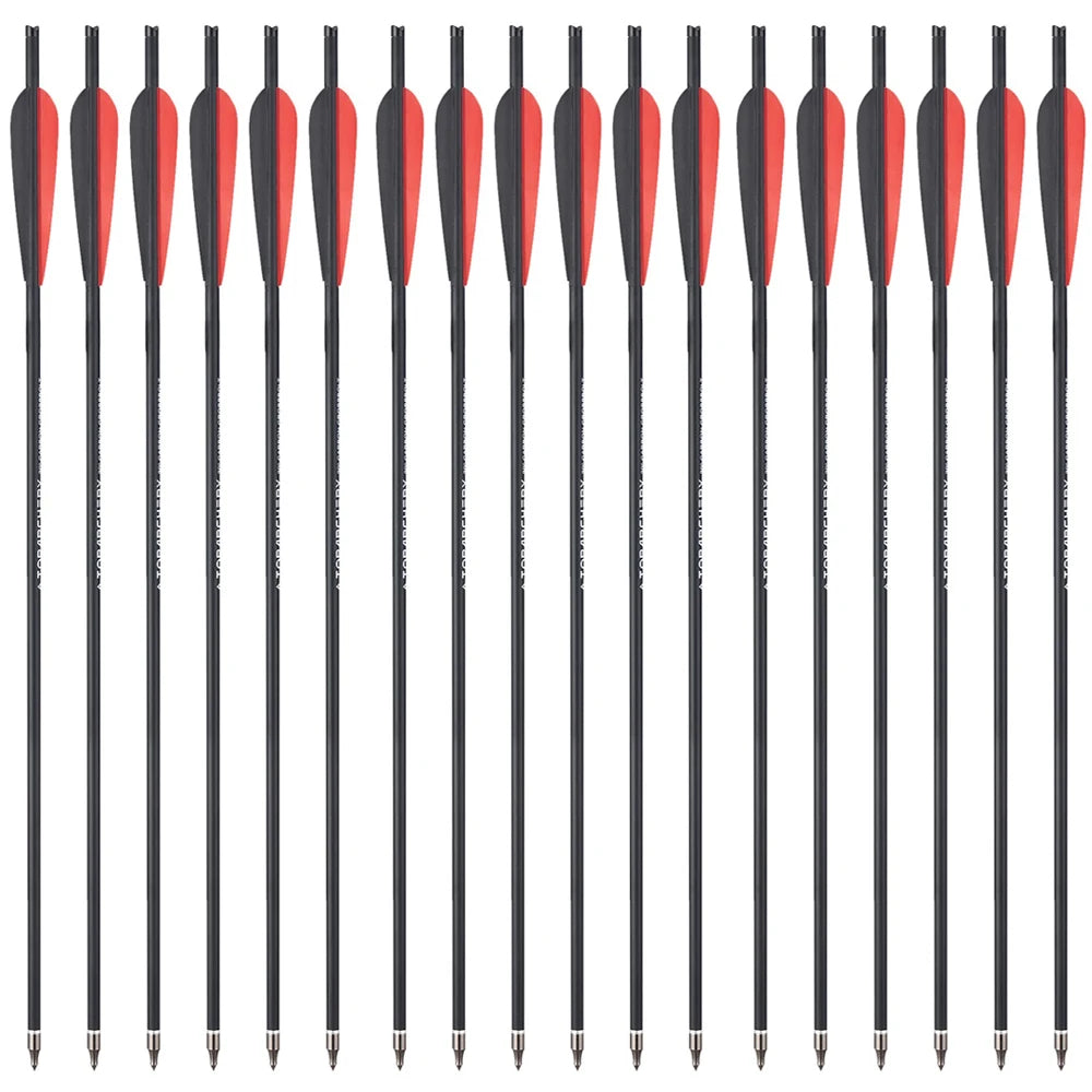 Carbon Crossbow Arrow with Replaced Arrowhead, Archery Bolts, Shooting Accessories, Hunting, ID8.8, OD7.6, 20"